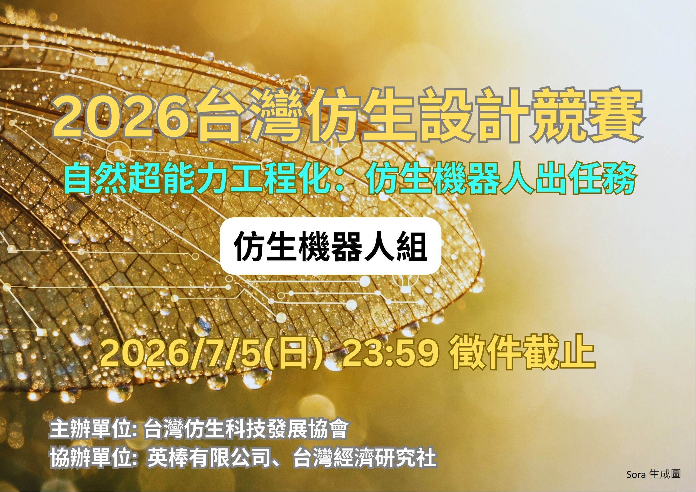 2026 台灣仿生設計競賽_仿生機器人_主題圖